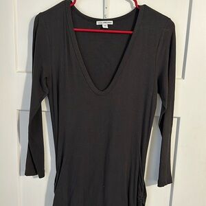 James Perse Midi Ruched Dress Sz 3